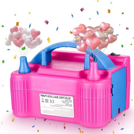 Pompa per palloni elettrica da 600 W - Modalità automatica/semiautomatica - Doppio beccuccio aspirante - Apparecchio portatile per gonfiare palloni per feste, matrimoni, compleanni e decorazioni per festival.