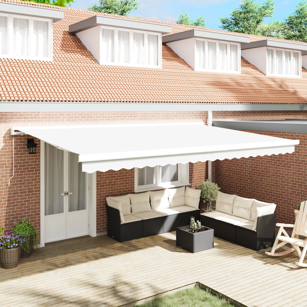 Tessuto di Sostituzione per Tenda per Struttura 5x3 m Bianco