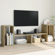 Mobili TV 2 pz-Set di 2 Credenza per TV Rovere Sonoma 75x30x50 cm in Legno Multistrato