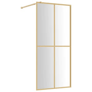 Parete per Doccia Walk-in Vetro Trasparente ESG 80x195 cm Oro CFW6779791
