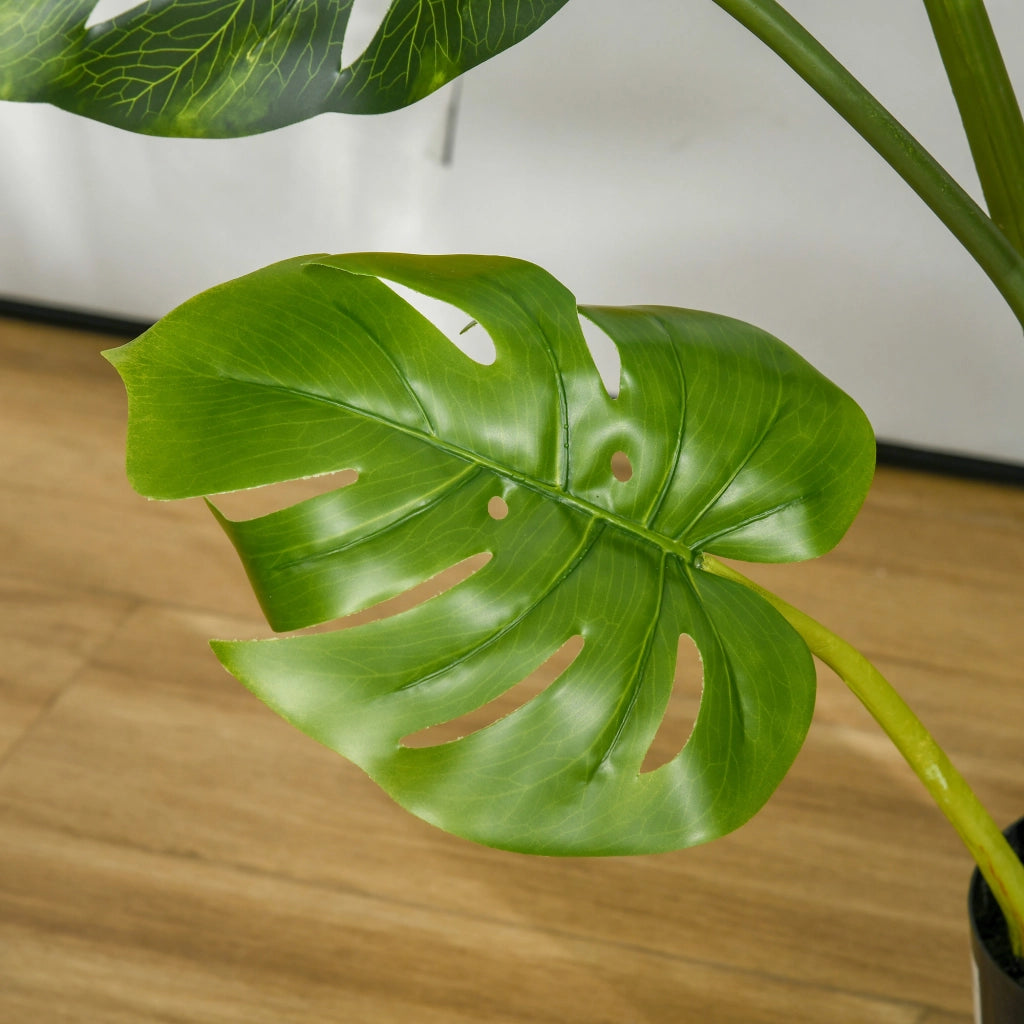 Pianta artificiale, pianta d'appartamento decorativa, 110 cm in vaso di plastica, facile da curare, per uso interno ed esterno.