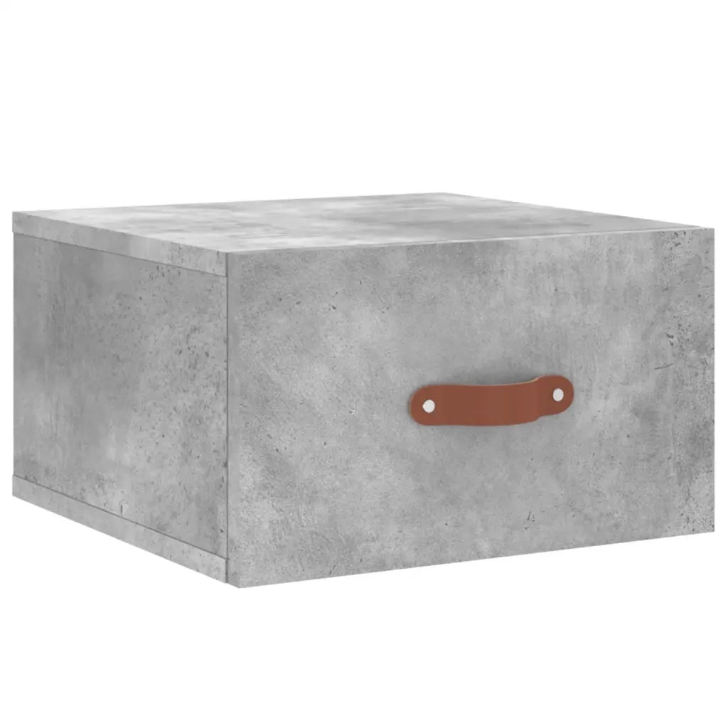 Comodino a Muro Grigio Cemento 35x35x20 cmcod mxl 80796
