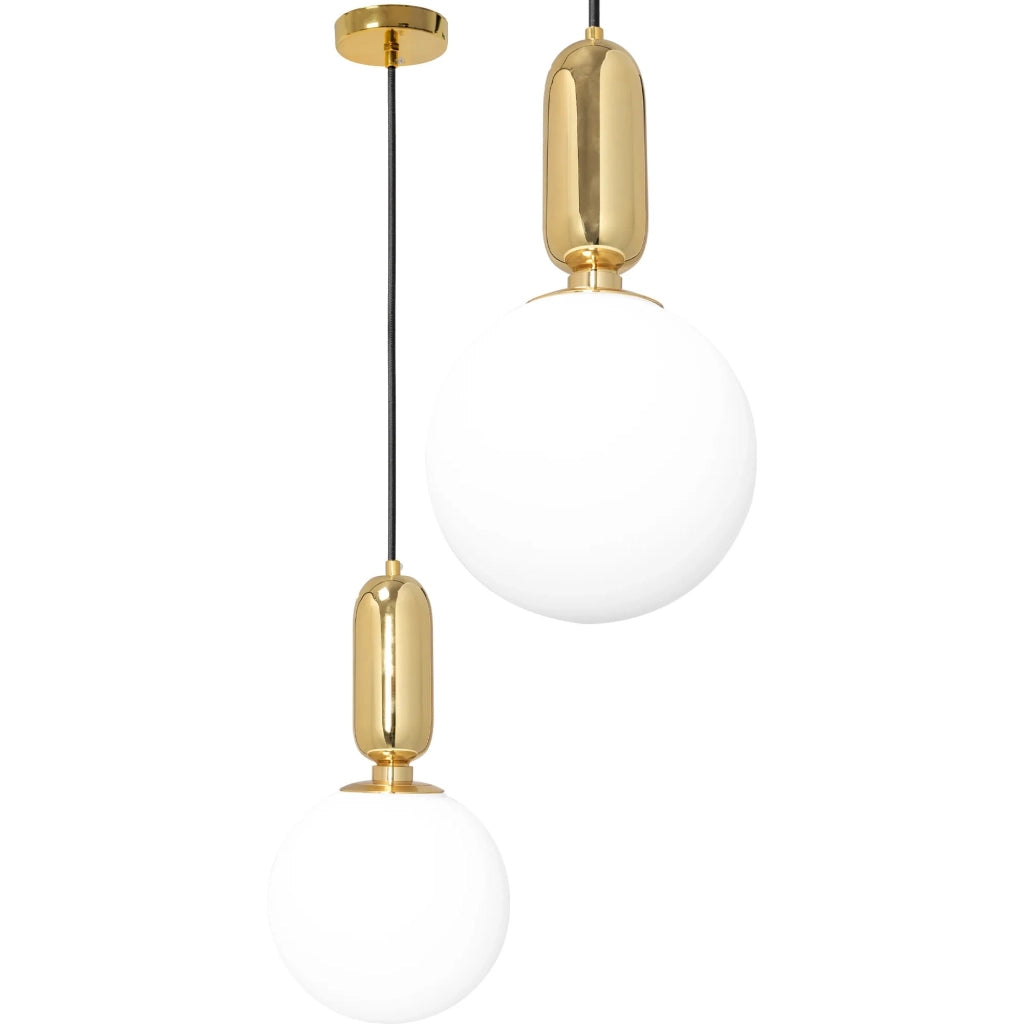 Lampada Da Soffitto Pensile Di Vetro Metallico Oro Gold APP474-1CP