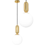 Lampada Da Soffitto Pensile Di Vetro Metallico Oro Gold APP474-1CP