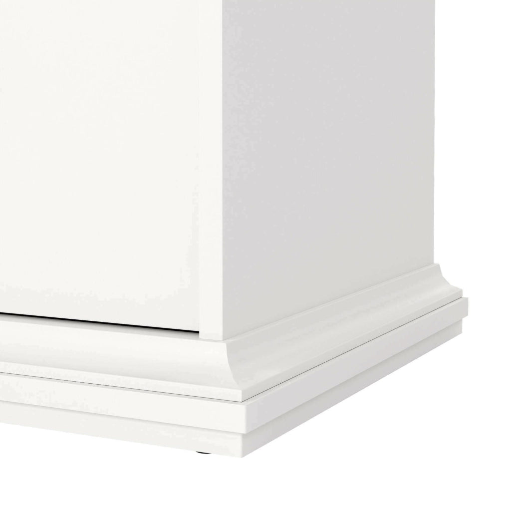 Cassettiera Arika, Settimino multiuso, Comò camera da letto, Mobile con cassetti, 96x49 h87 cm, Bianco