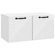 Mobile Porta TV da Muro Bianco Lucido 59,5 x 31 x 30 cm
