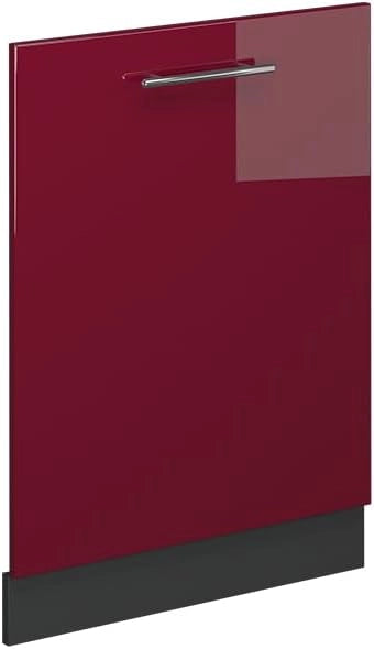 Pannello frontale della lavastoviglie Fame-Line, Rosso bordeaux lucido, 60 cm senza piano di lavoro, per la combinazione con altri moduli della serie Fame-Line