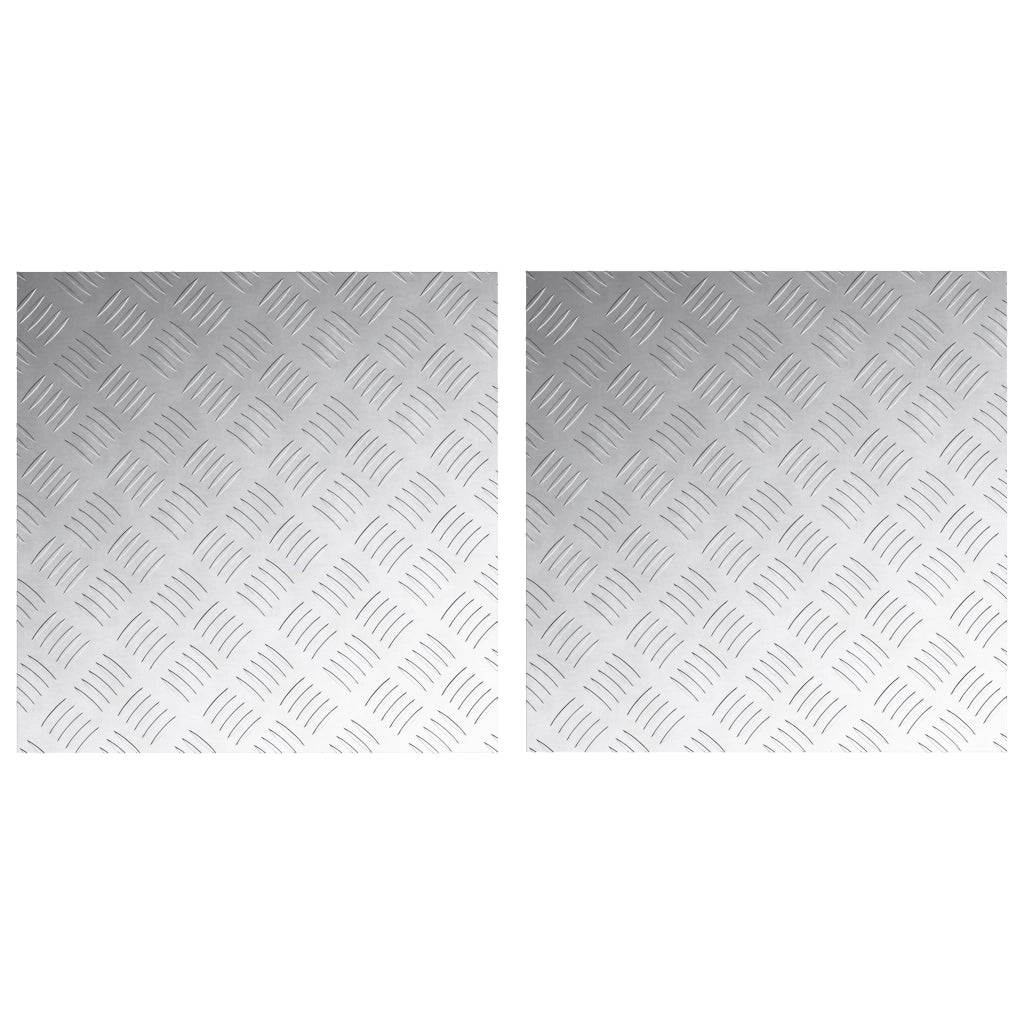 Piastre in Alluminio Antiscivolo 2 pezzi 50x50 cm