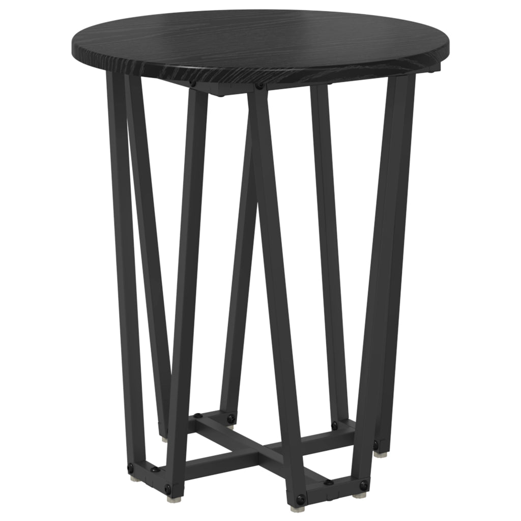Set di Tavolini di 2 - Rovere nero MDF e metallo