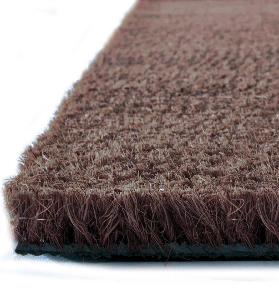 Zerbino Cocco Naturale Colorato Antiscivolo Su Misura Tappeto Ingresso Entrata 100x100 cm Marrone