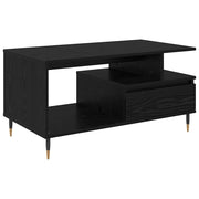 Tavolino da salotto | Tavolino da caff¨¨ | Tavolino da Soggiorno con cassetto Rovere Nero 90 x 49 x 45 cm