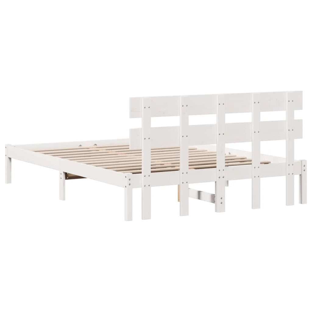 Struttura del letto-Giroletto Marrone 140 x 200 cm Legno massello di pino 650110