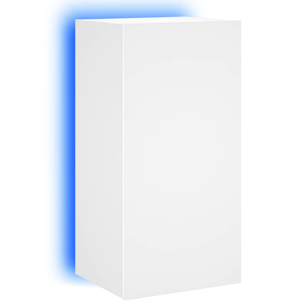 Mobile TV a Parete con Luci LED Bianco 40,5x35x80 cmcod mxl 110169