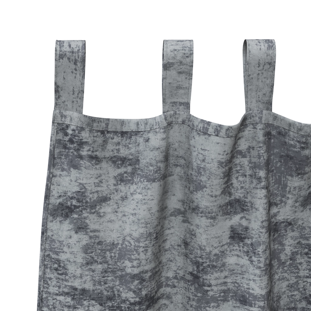Tende in Velluto 2 pz con Occhielli Grigio Argento 260x140 cm