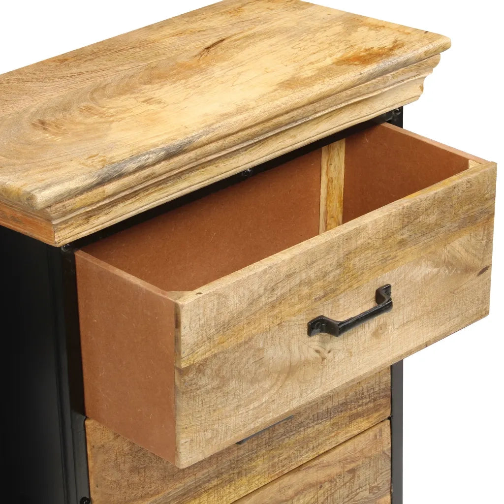 Cassettiera 60x30x75 cm in Legno Massello di Mango