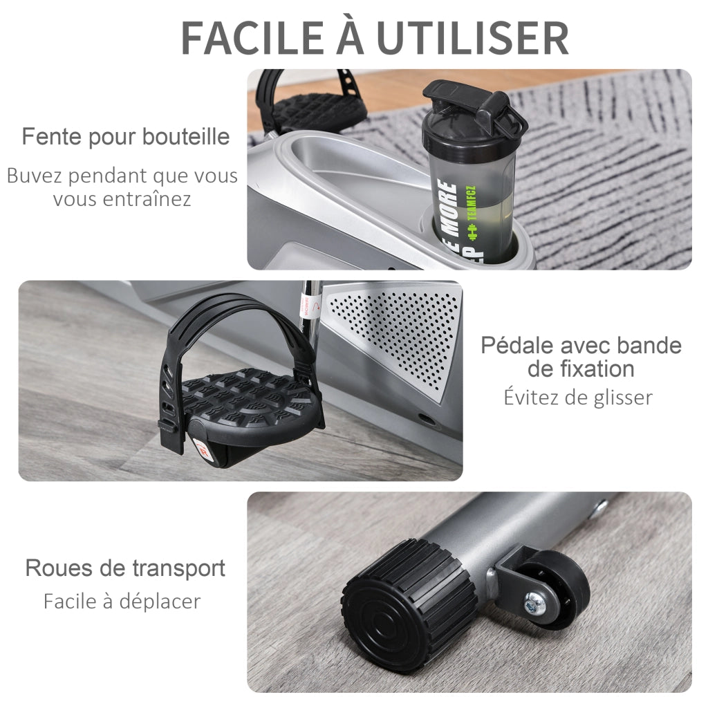 Cyclette reclinata magnetica ¨C Zephmum ¨C Display LCD, 8 livelli di resistenza
