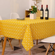 Tavolo con tovaglia in stile lino, protezione contro le macchie rimovibile, tovaglie da tavolo in lino facile da pulire per esterni, giardini, sala da pranzo, feste e festival.
