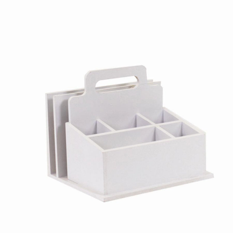 Portatutto legno bianco 7 vani cm 25x21h21,5