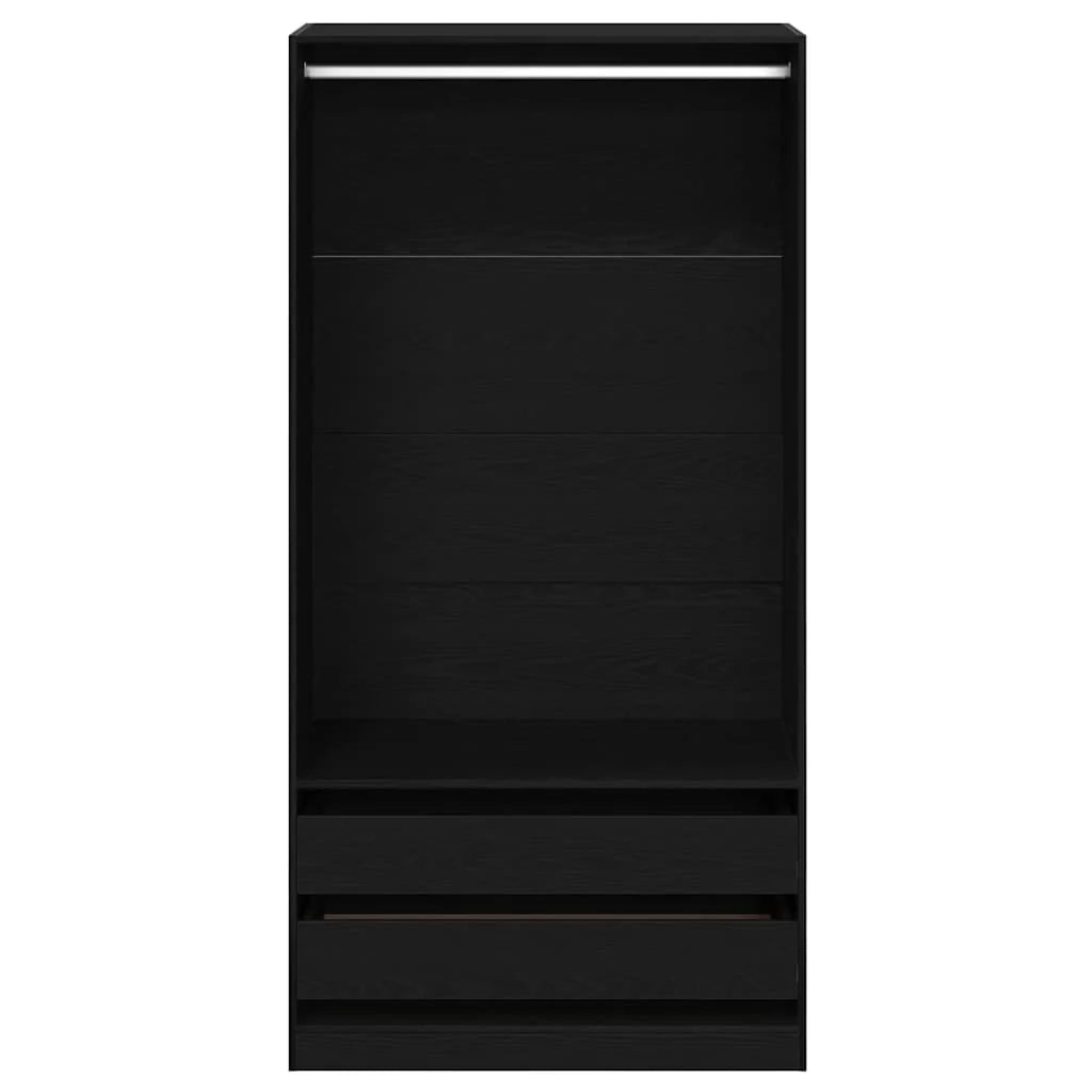 Mobile contenitore moderno e minimalista 100 x 50 x 200 cm in legno ingegnerizzato rovere nero 02_0055892