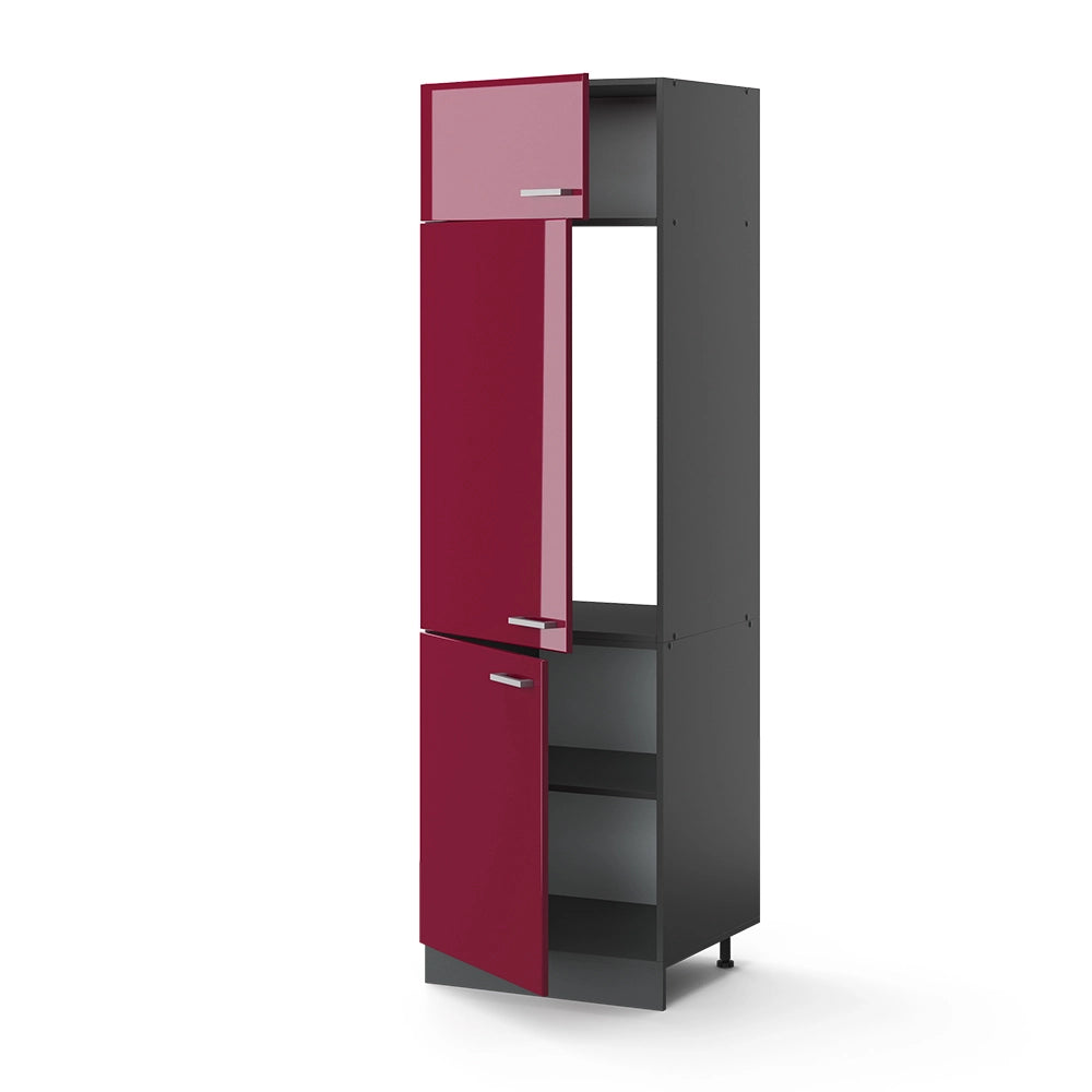 Vicco Armadio frigorifero Rosso lucido 60 cm