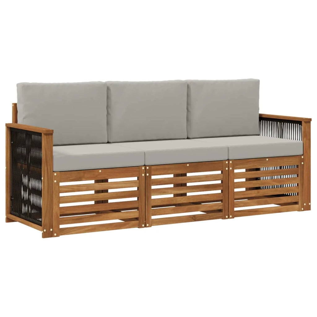 Set divani 3 pz Legno di Acacia Massello 3383962