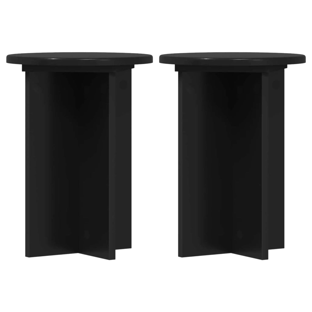 Supporto per piante 2 pcs Nero Ø29,5 x 40 cm 899736