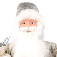 Babbo natale in tessuto oro cm xh80