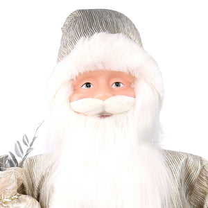 Babbo natale in tessuto oro cm xh80