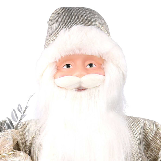 Babbo natale in tessuto oro cm xh80
