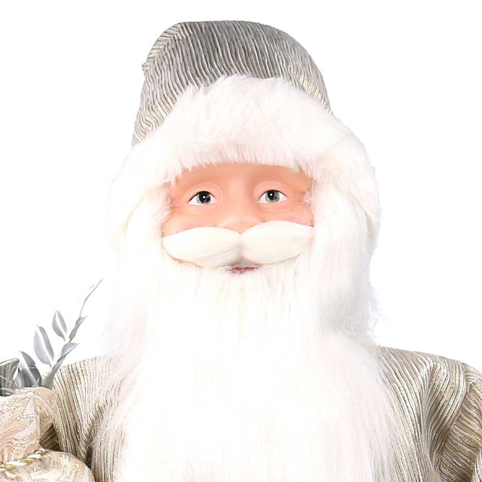 Babbo natale in tessuto oro cm xh80