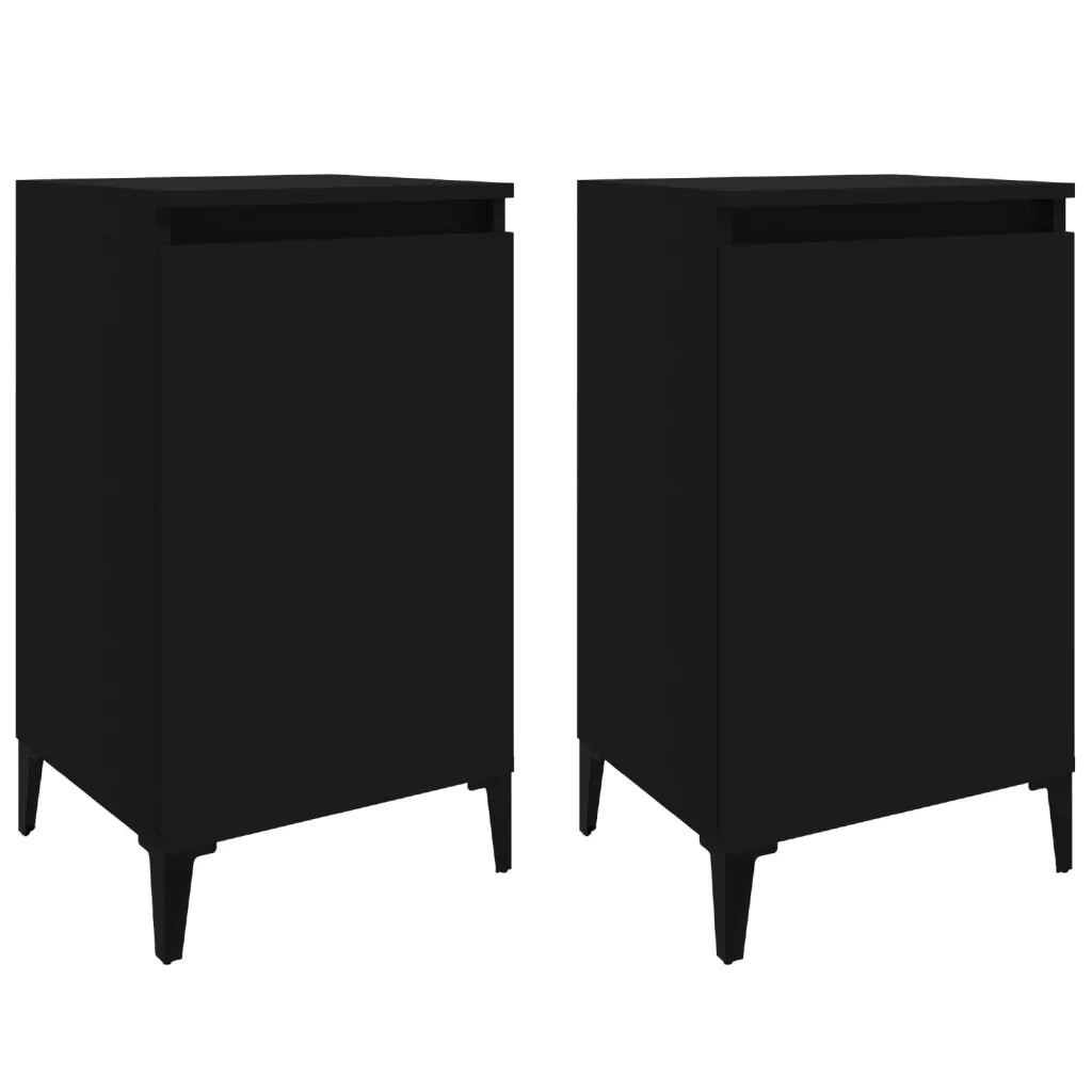 Comodini 2 pz Neri 40x35x70 cm in Legno Multistratocod mxl 78323