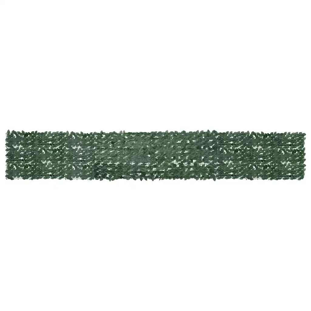 Paravento da Balcone-Pannello per balcone con Foglie Verde Scuro 500x75 cm