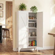 ARMADIO PORTAOGGETTI A 2 ANTE 117x37x15,5 cm Metallo Bianco