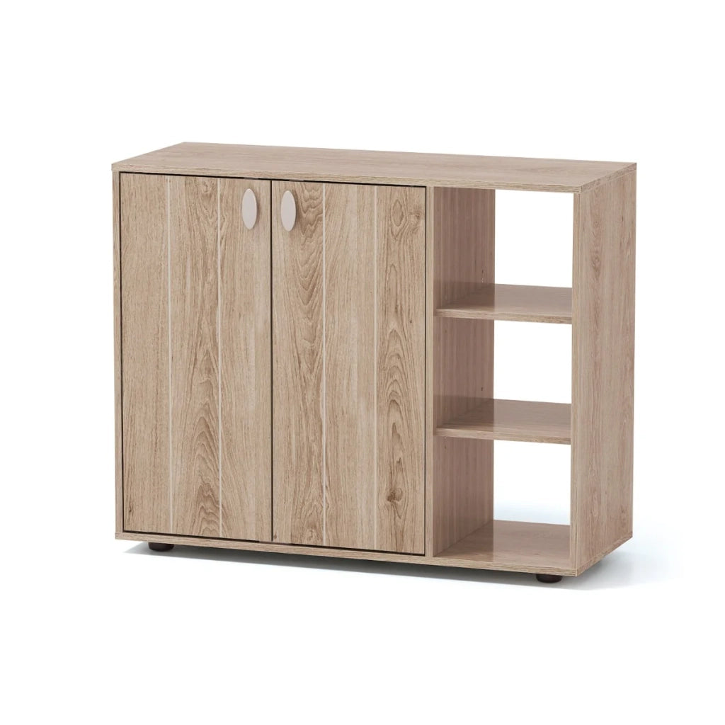 Scarpiera a 2 ante 80 x 31 x 64,5 cm con ripiani regolabili in un design accogliente e naturale 20_0018379