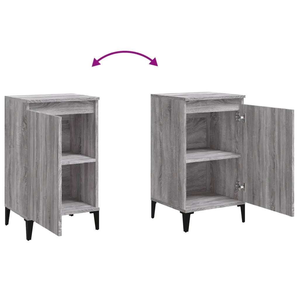 Comodino-Tavolino da notte Grigio Sonoma 40x35x70 cm in Legno Multistrato 638470