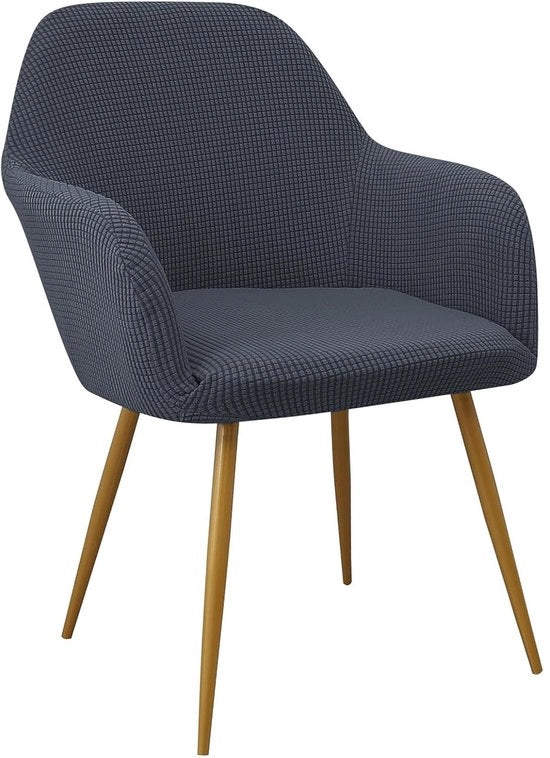 Hoesa per seggiolini da ufficio, 4 pezzi, con fodera schiacciata, in tessuto jacquard, elastici per seduta, copricuscini per seggiolini da ufficio e computer, con ruote, colore grigio.