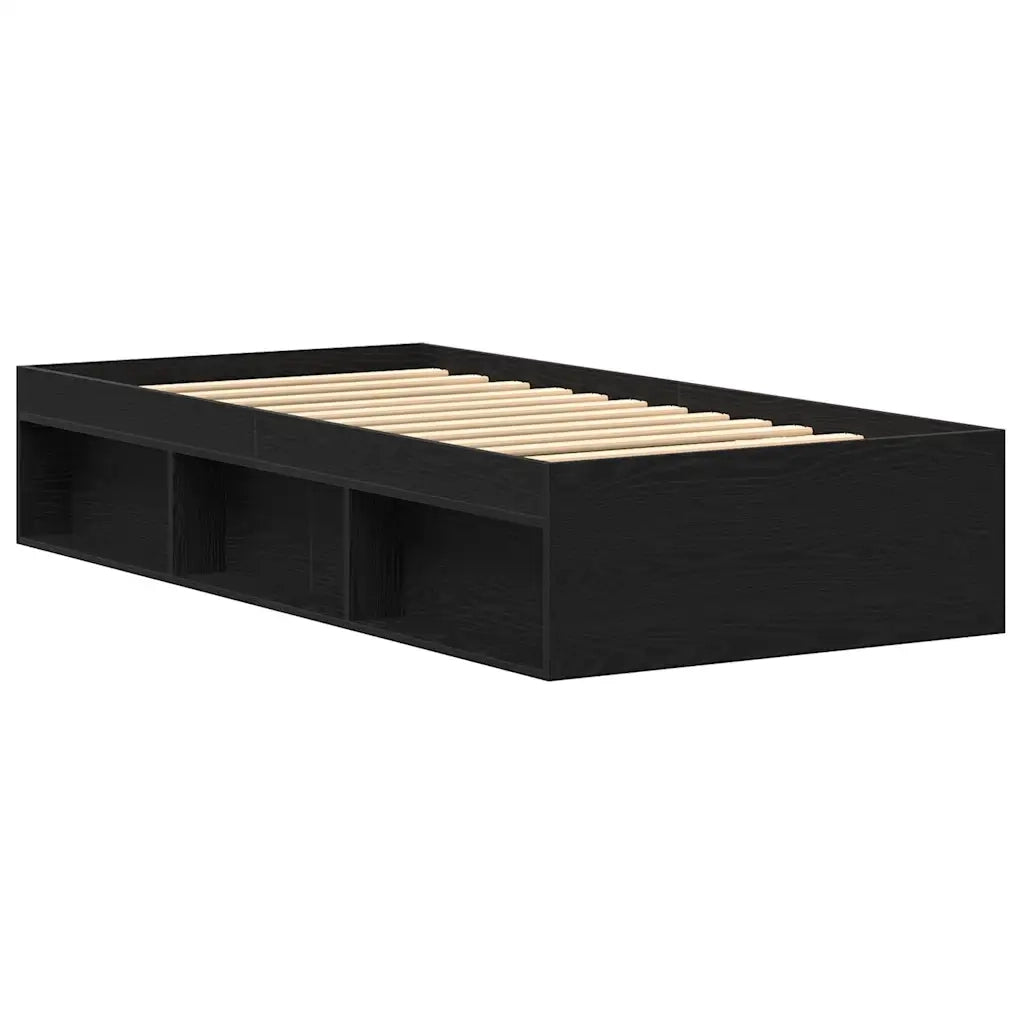 Giroletto senza Materasso Rovere Nero 90x190cm in Truciolato 3329331