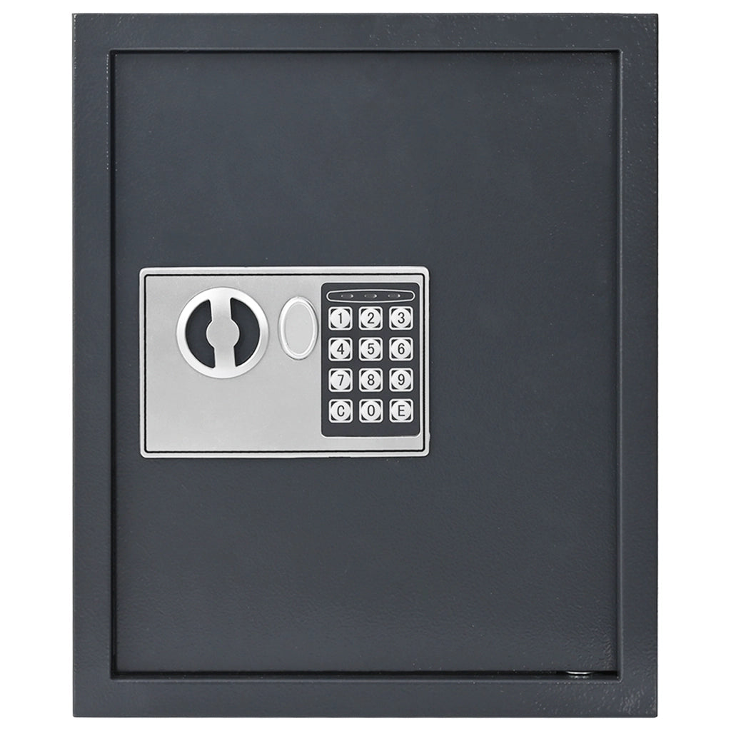 Casseforte con tastiera Grigio gunmetal Acciaio, Cromo Media