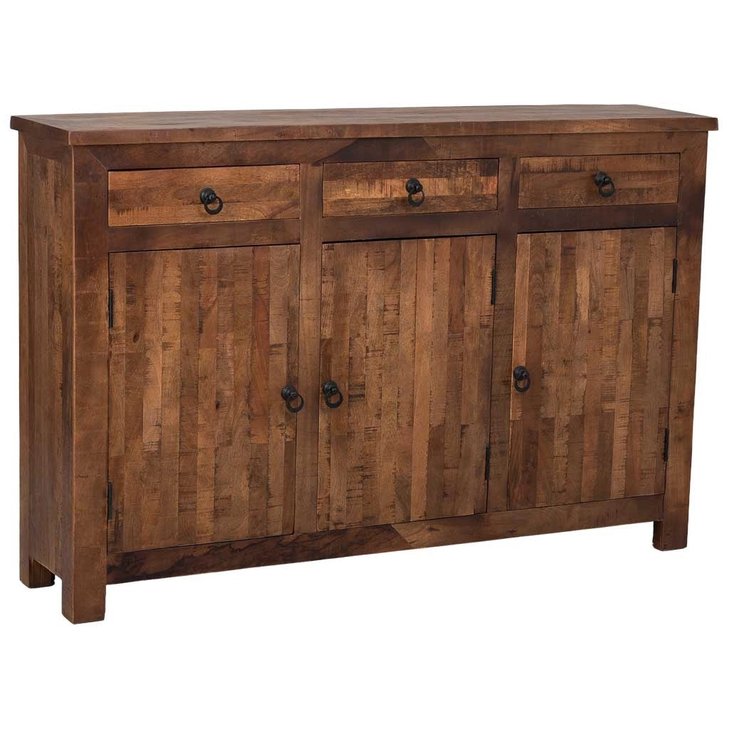 Credenza in legno naturale 155x36x102