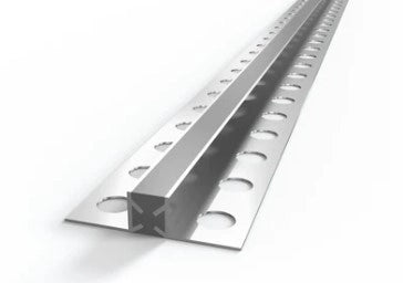 Giunto di dilatazione in alluminio 2 metri : Modello - 10MM SATINATA TRASPARENTE
