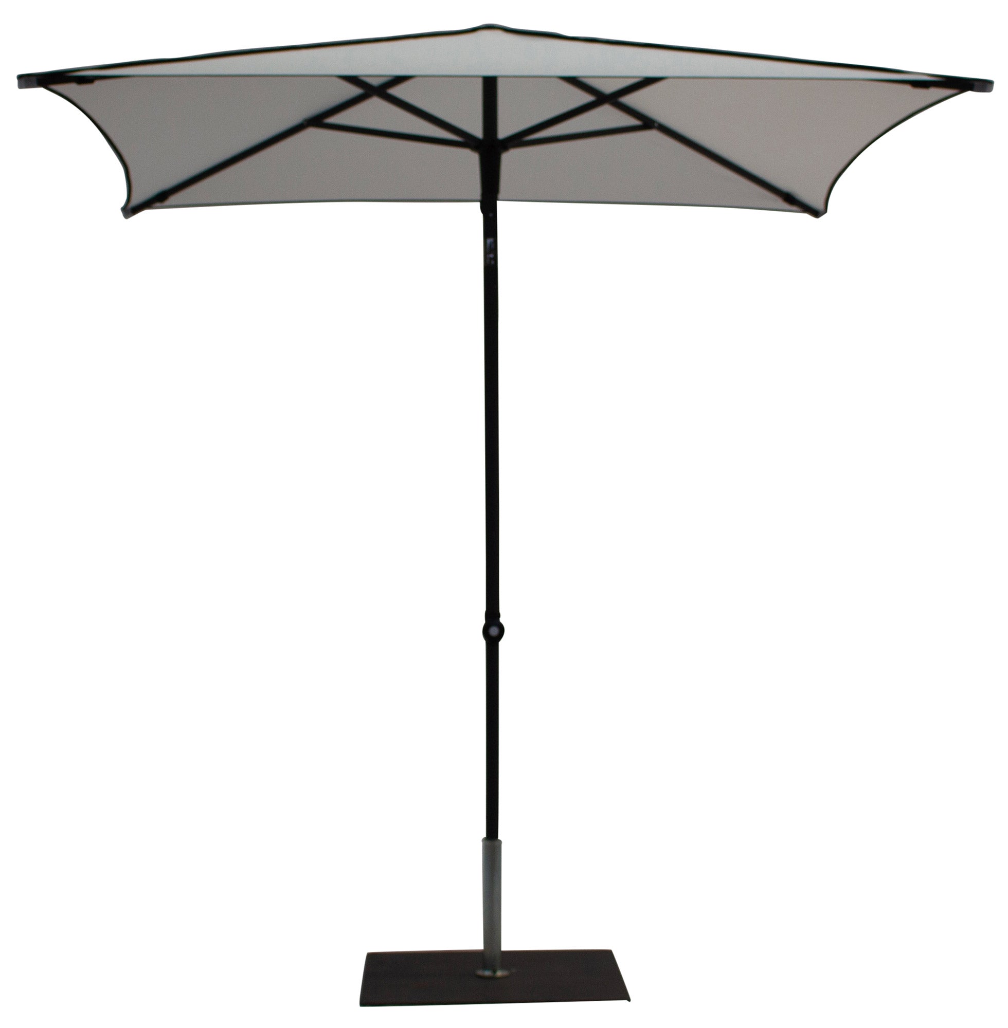 Ombrellone da Giardino 2x2 m Palo Ø38 mm in Alluminio Tessuto Dralon Acrilico Border Bianco