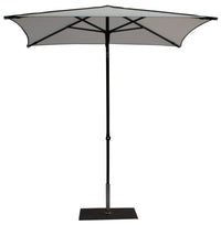 Ombrellone da Giardino 2x2 m Palo Ø38 mm in Alluminio Tessuto Dralon Acrilico Border Bianco