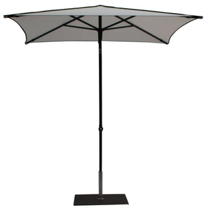 Ombrellone da Giardino 2x2 m Palo Ø38 mm in Alluminio Tessuto Dralon Acrilico Border Bianco