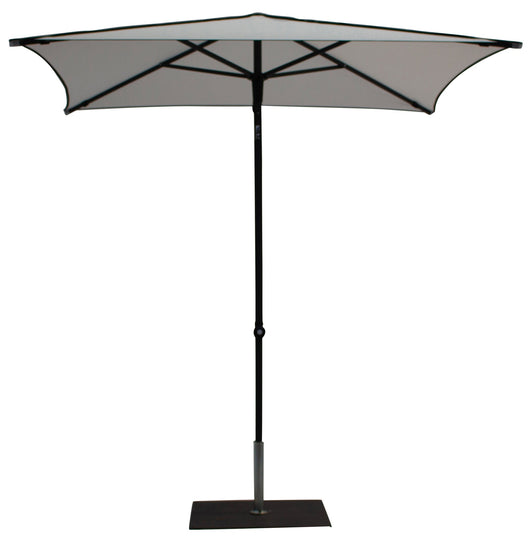 Ombrellone da Giardino 2x2 m Palo Ø38 mm in Alluminio Tessuto Dralon Acrilico Border Bianco