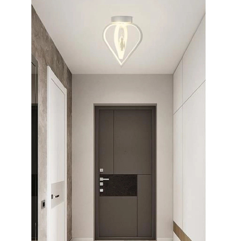 Trade Shop - Lampadario Plafoniera A Soffitto 2 Cuori Pendente Luce 6500k 4000k 3000k Pn-01b -