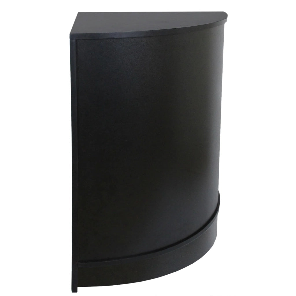 Bancone Angolare CM60 Nero – MDF con 2 Ripiani Interni