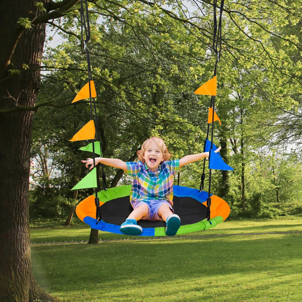 Altalena a nido per bambini ¨C zephmum ¨C multicolor, ¦µ100x120-180 cm
