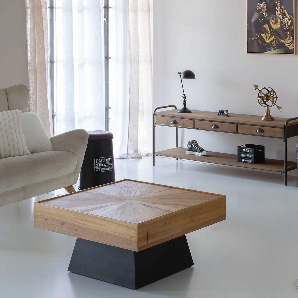 Sgabello in metallo rivestito stampato nero 33x47