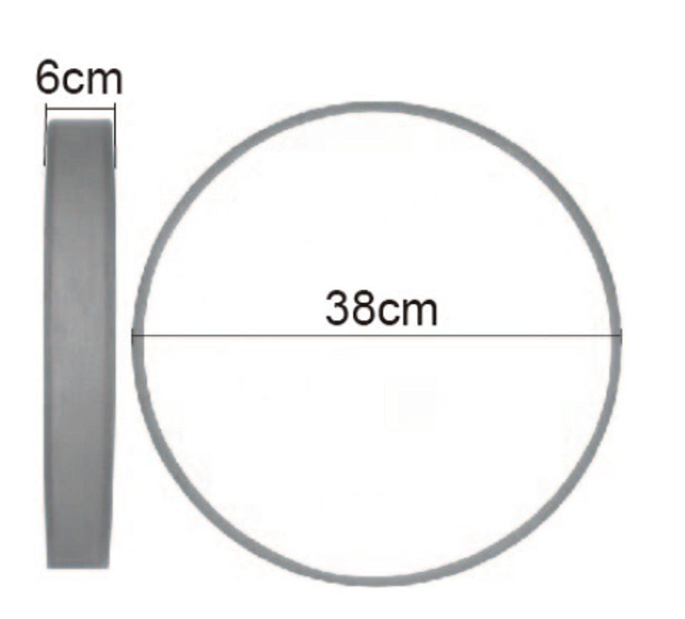 ZMH Lampada da soffitto LED 38cm paralume tessuto rotondo 38W per camera letto