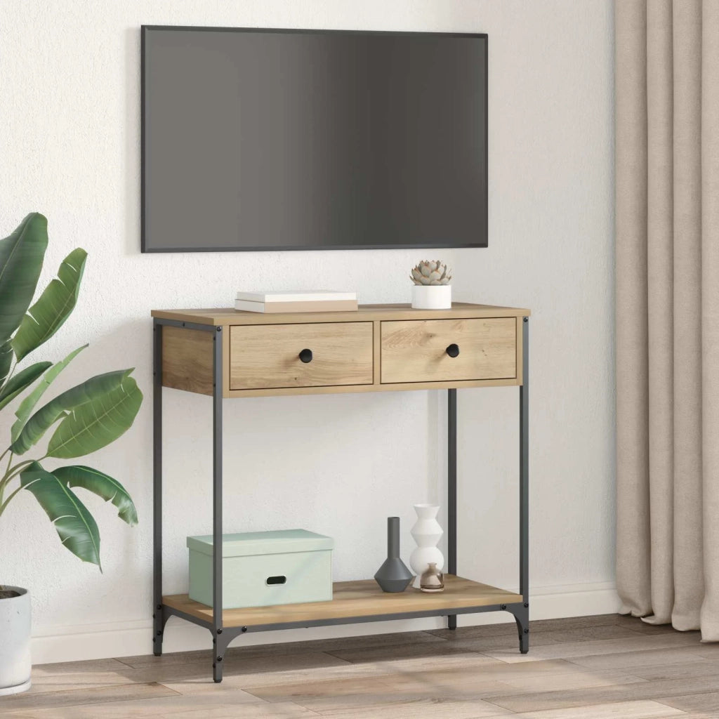 Tavolo consolle Rovere artigianale 75 x 34,5 x 75 cm